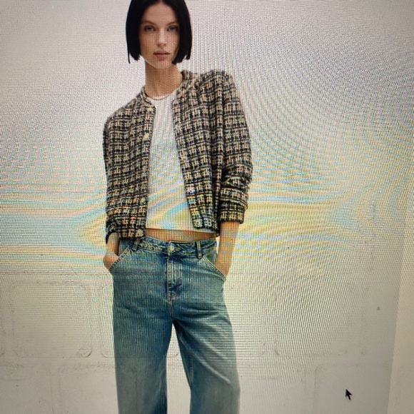 Mango Tweed Bomber Jacket - Picture 6 of 6